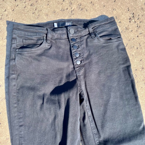 Kut from the Kloth black exposed button denim - Picture 3 of 5